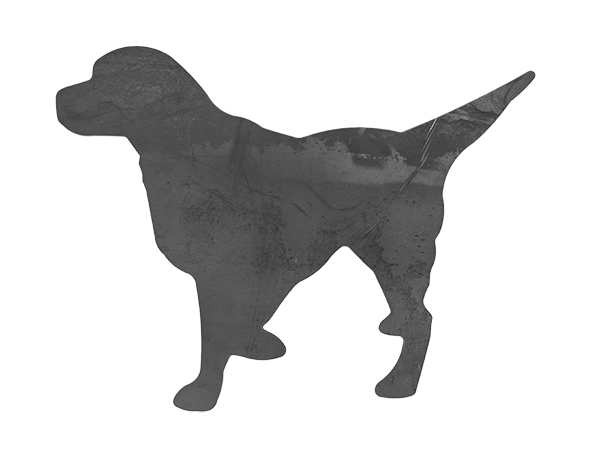 Plasma cut dog cutout