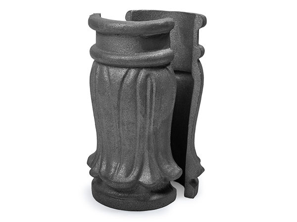 Cast iron post base or collar for 3 inch pipe