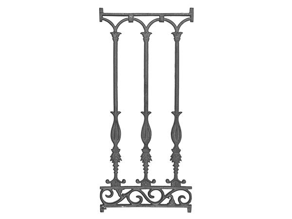 Cast iron railing casting, 30.75 x 14 inch