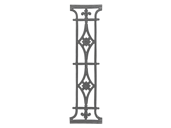 Cast iron railing panel, 32 x 8.75-inch