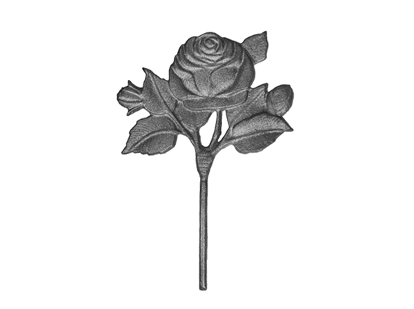 Cast iron rose bud casting