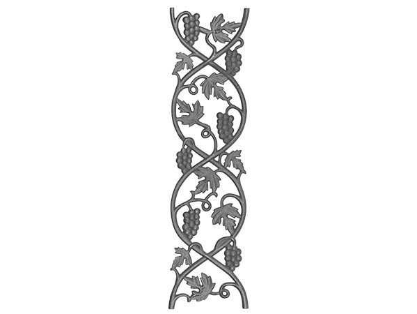 Cast iron vineyard casting, 29-inch continuous