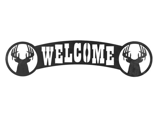 Plasma cut welcome sign buck