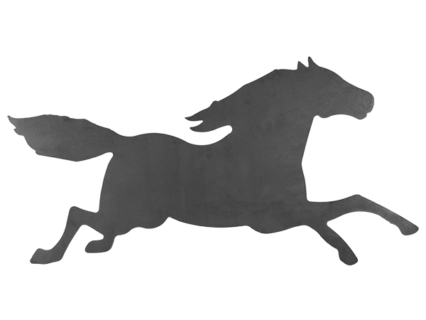 Plasma cut sign of a horse running